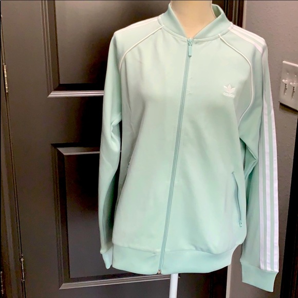 Adidas Womens Tricot Track Jacket Mint 